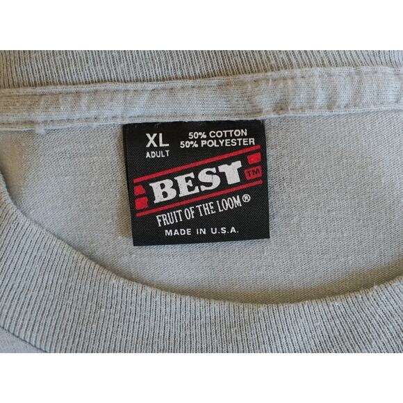 Vtg 90s Fruit of the Loom Glitter Western Graphic Tee XL Single Stitch Cowboy - Picture 3 of 16